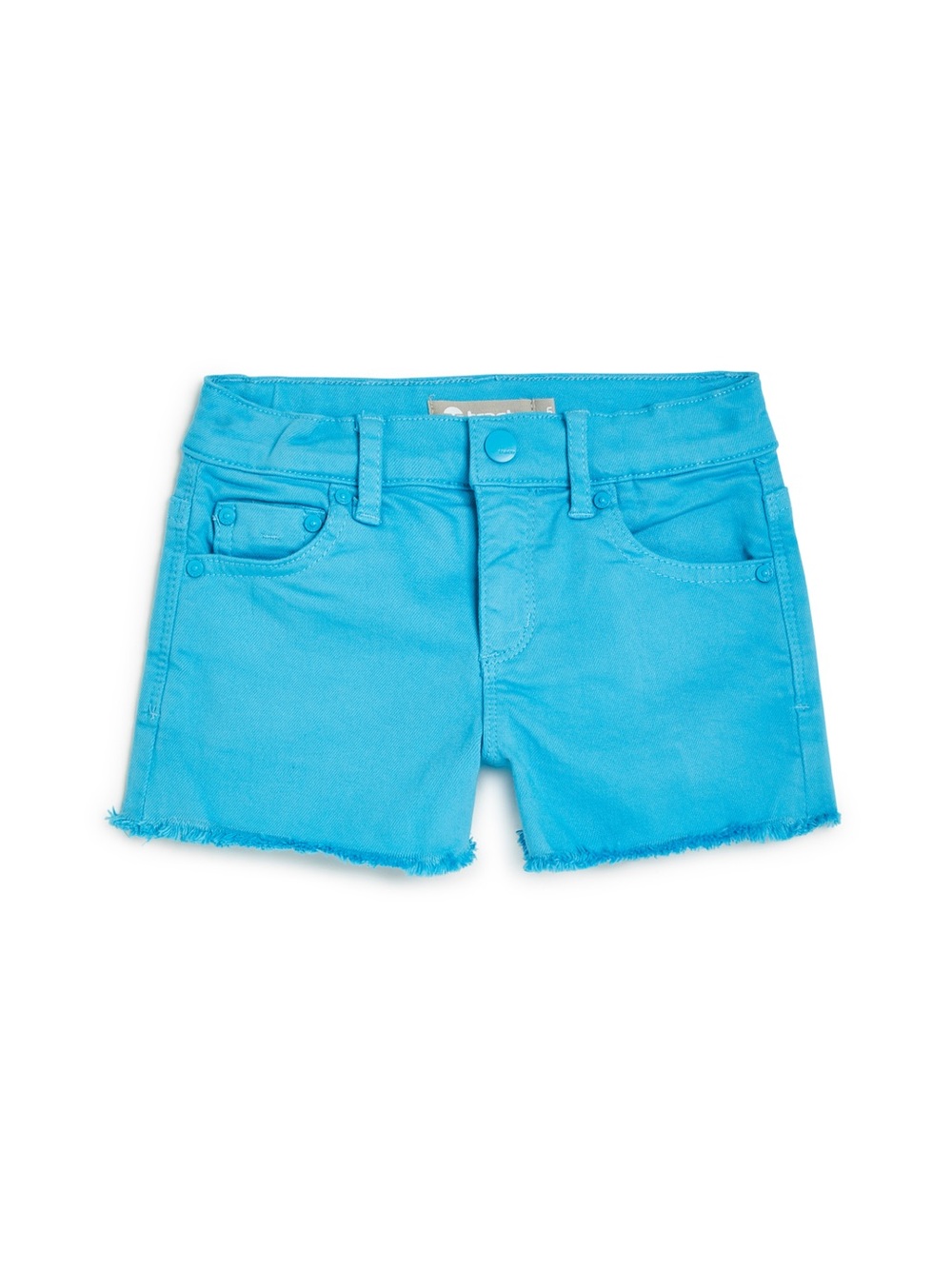 Tractr Brittany - Girls Neon Blue Color Fray Hem Shorts Size 14 Stretch Waist